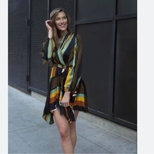 Unique Small Molly Green Striped Dress